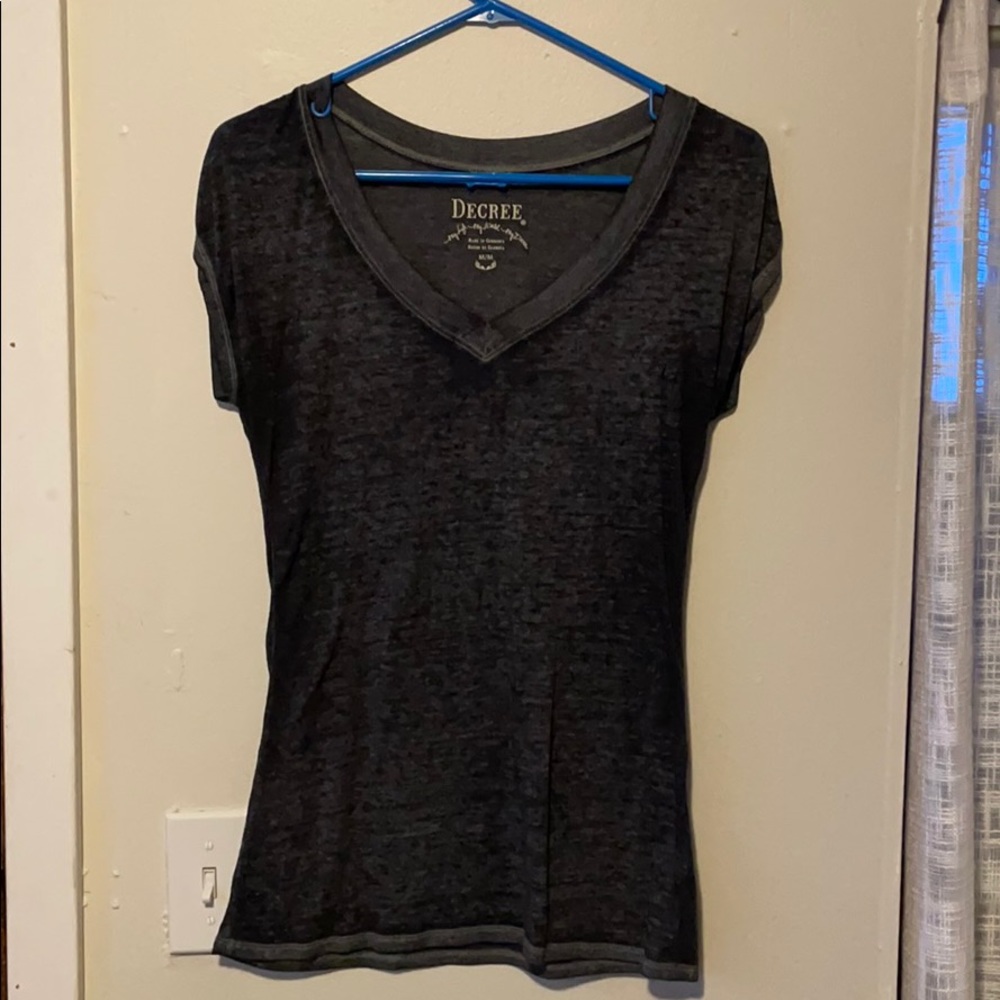 Grey V-neck